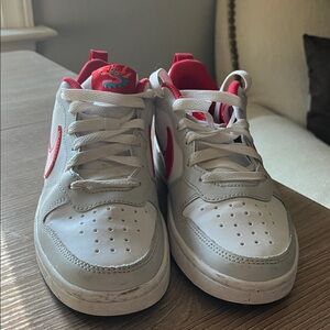 Nike Kids Red and White Sneakers